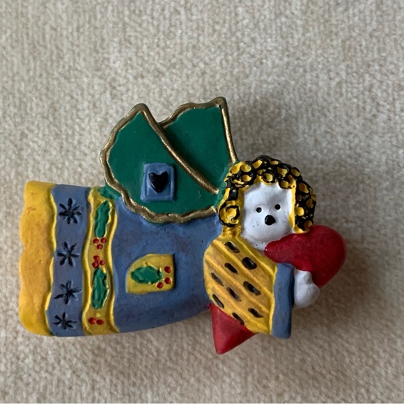 Vintage Figural Button Covers Lot of 6 Angels Celestial Themed Art To Wear Craft - Picture 7 of 11